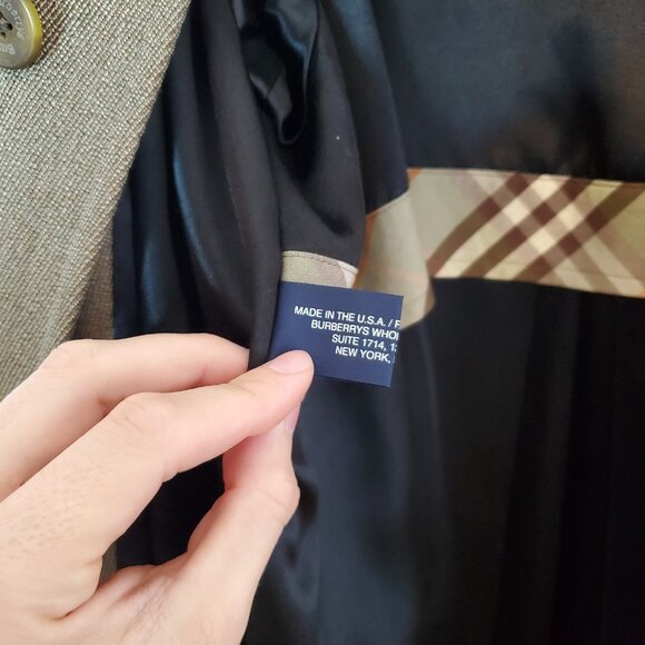 Vintage 90s Burberrys Prorsum Wool Long Overcoat Brown Size 42L - Picture 7 of 8